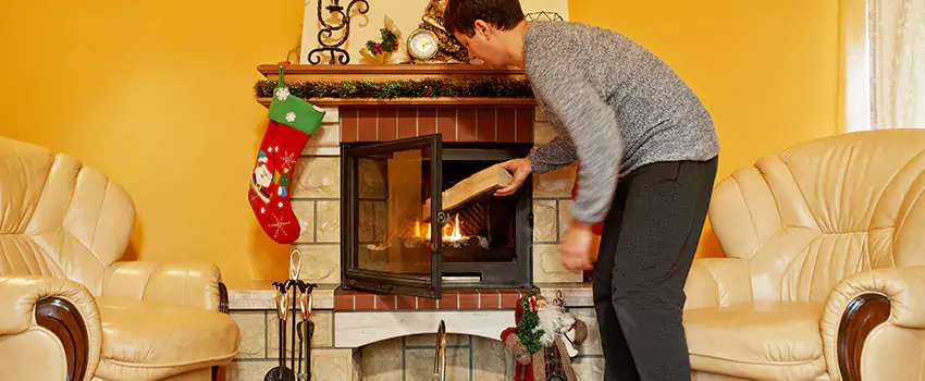 Rusted Metal Fireplace Restoration in Auburn, New York